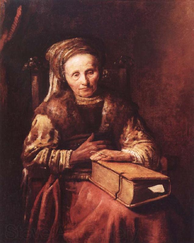Carel Van der Pluym Old woman with a book France oil painting art